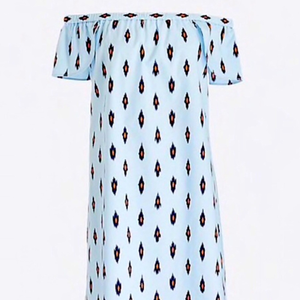 JCrew Factory Ikat Off the Shoulder Dress - Size M